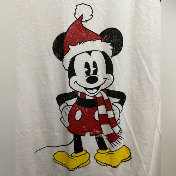 NWT Disney Mickey Mouse Christmas Raglan Top - Picture 4 of 5